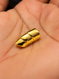 Gold-Plated Leaf Design Brooch for Men