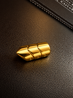 Gold-Plated Leaf Design Brooch for Men