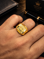 Gold-Plated Mahakal Statement Ring for Men | Ayudh Jewellers