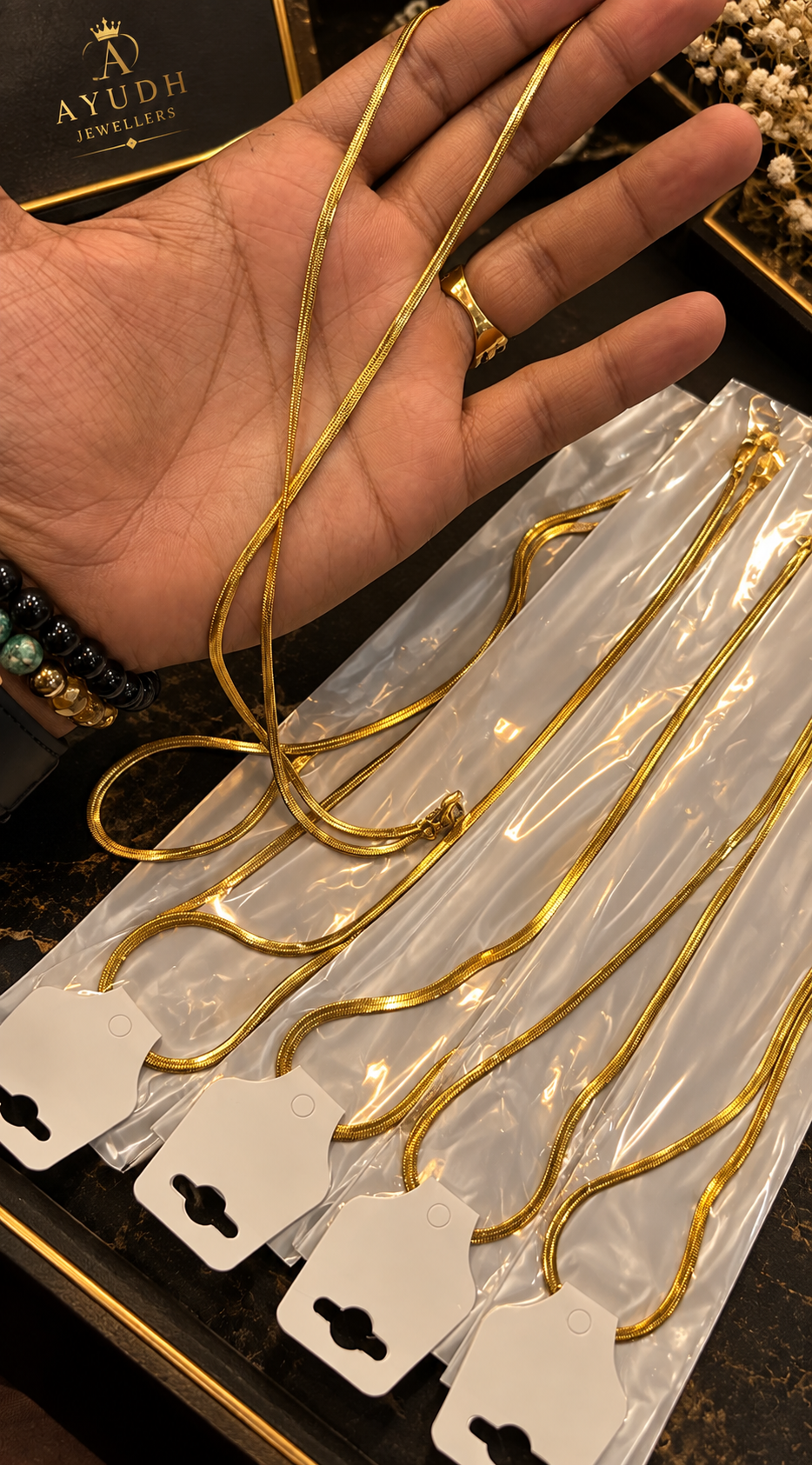 Gold-Plated Snake Chain for Men