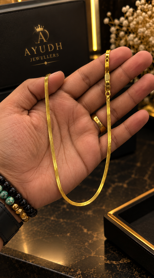 Gold-Plated Snake Chain for Men